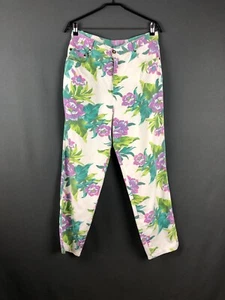 Class Roberto Cavalli Pants Cotton Women White Patterned - Picture 1 of 11
