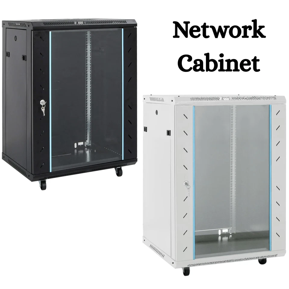 Network Cabinet with Feet, Office Server Rack Data Cabinet 19" IP20 vidaXL - Image 1 of 1