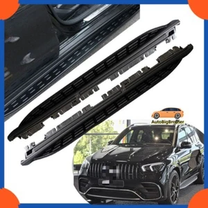All Black Running Board Side Steps Fit for Mercedes Benz GLE63 W167 2020 2021-24 - Picture 1 of 6