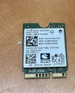 Intel Wi-Fi 6 AX201 (Gig+) Wireless LAN WLAN WLAN Adapter Karte 2230 2x2 AX+BT - Bild 1 von 2