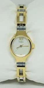 Ladies Timex Two Tone Analog Link Bracelet Watch Casual Luxury C6 Working - Picture 1 of 9