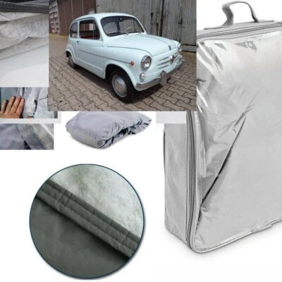 TELO COPRIAUTO TELATO FELPATO PER FIAT 600 ANNO 1958 IMPERMEABILE ANTIGRANDINE - Immagine 1 di 4