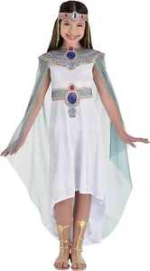 Cleopatra Egyptian Queen White Suit Yourself Fancy Dress Halloween Child Costume - Picture 1 of 8