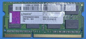 2GB 2Rx8 PC3-10600S SO-DIMM DDR3 RAM - ALL BRANDS - Photo 1/2