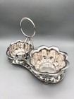 SILVER PLATE CREAM JUG, SUGAR BOWL & STAND, BIRMINGHAM HANDICRAFTS, c.1920s/30s