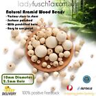 200 X 10mm Natural Wood Bead Unpainted Unfinished Round Wooden Beads Spacer Ball