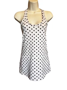 Camiseta sin mangas Lululemon Cool espalda cruzada talla 4 rosa negro lunares punto mediodía yoga - Imagen 1 de 5
