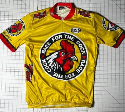 Camiseta deportiva de ciclismo Louis Garneau Race for the... para hombre grande amarilla gráfica Foto 1 de 3