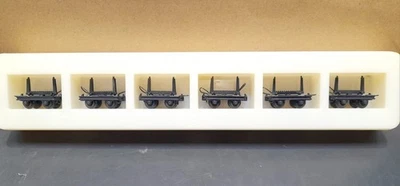 Roco Minitrains Narrow Gauge HOe 6 x Bolster Wagons Excellent Condition  - Image 1 of 4