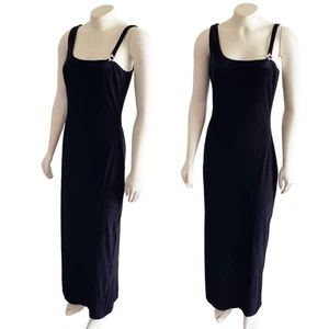 Jessica McClintock Gunne Sax schwarz Samt langes Kleid Stern 90er Vintage Gr. 9/10 - Bild 1 von 10