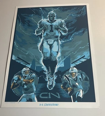 Under Armour Limited Poster Cam Newton By Ken Taylor /500 Poster 18x24 - Image 1 of 2