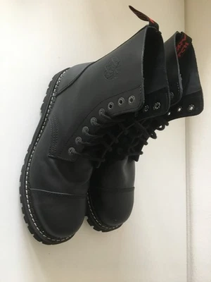 Angry Itch / 8-Loch Stiefel / Schnürstiefel / Größe EU 47 / schwarz - Bild 1 von 4