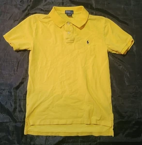 Polo Ralph Lauren Polo Shirt Youth Size M 12-14 Yellow Pony Logo Back To School - Picture 1 of 5