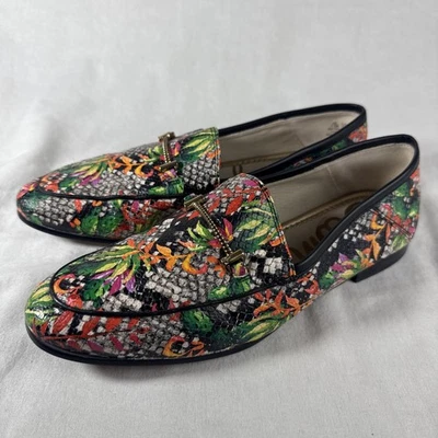 Mocassim Sam Edelman Loraine Bit floral tropical MSRP $190 feminino tamanho 7,5 M 1P - Imagem 1 de 4