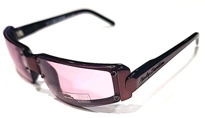 Harley Davidson HDS324 Vintage Red Rectangle Purple Sunglasses 58-15 130 Read - Image 1 of 4