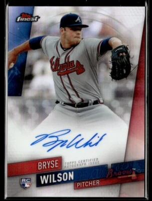 2019 Finest Autographs Refractor Bryse Wilson Rookie Auto Atlanta Braves #FA-BW - Image 1 of 2