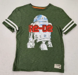 GAP Star Wars T-Shirt Boys XL Green Baseball Graphic R2-D2 Casual Soft Summer - Picture 1 of 8