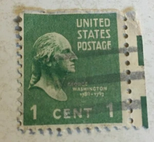 George Washington 1 Cent Stamp 1789-1797 ( Very Rare Vintage ) - Picture 1 of 4