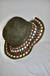 Gymboree Brown Girls Straw Hat Size 3-4 On Sale - Picture 1 of 6