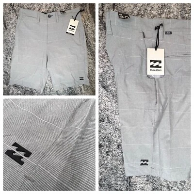 Billabong Crossfire X Stripe Hybrid Shorts Mens 30 Submersibles Stretch Gray SIL - Image 1 of 4