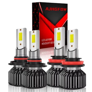 AJHGFOW H11 + 9005 LED Headlight Bulb Highs + Low Beam Super Bright White Series - Picture 1 of 15