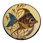Puigdemont Spain Majolica Redware Pottery Fish Decorative Plate Wall Decor Color