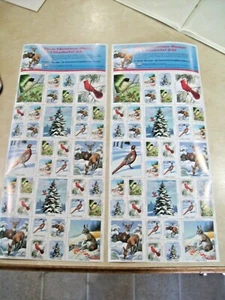 1990 Christmas Wildlife 2 Stamp Sheets - Picture 1 of 1
