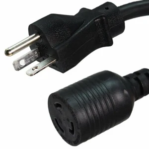 NEMA 6-20P to L6-20R Plug Adapter -20A/250V, 12 AWG - UL Listed - IBX-8414-01(M) - Picture 1 of 3