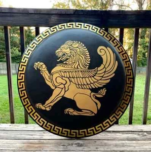 Medieval Spartan Lion Hoplite ShieldArmor Fantasy Authentic Greek Hoplite Shield - Bild 1 von 4