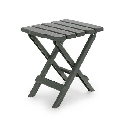 Camco Adirondack Portable Outdoor Camping Small Plastic Folding Side Table, Sage - Image 1 of 4
