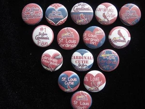 St. Louis Cardinals buttons flat back or pin badge cabochons magnets - Picture 1 of 5