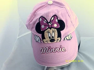 Sombrero de béisbol rosa para niñas Disney Minnie Mouse ""PEEKING"" # 29488-100% ALGODÓN-CHINA - Imagen 1 de 6