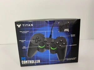 PC Gaming Controller Wired/360 Degree Joysticks Sealed Titan Gamers black - Picture 1 of 5