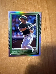 2025 Donruss Baseball - Rickey Henderson - #7 Optic Holo Prizm - Picture 1 of 3