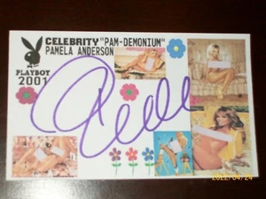 PAMELA ANDERSON "PLABOY CELEBRITY 2001" SIGNED AUTOGRAPHED 3X5 INDEX CARD #KB198 - Picture 1 of 3