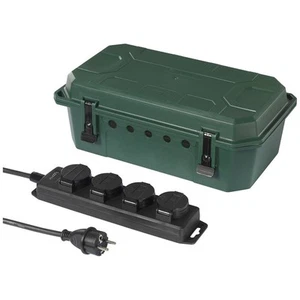 Sygonix SY-5598168 Verteilerbox 4fach Standard-Grün (seidenmatt), Schwarz - Bild 1 von 6