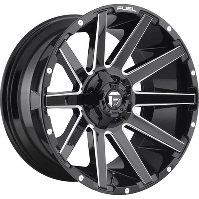 Fuel D615 Contra 20x10 8x180 -18 Gloss Black Milled Wheels(4) 124.2 20" inch Rim Foto 1 de 3