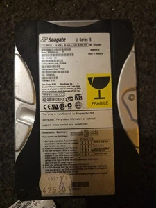 Seagate U Series 5 hard drive, model ST330621A. Specifications:Capac30 Gbytes - Picture 1 of 2