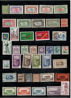 Bonito lote - -mh-usado Colonias Francesas 1800-años 70- inc. BOB-buenas cancelaciones Foto 1 de 2