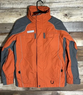 COLUMBIA Niño Talla 14-16 ABRIGO ESQUÍ/INVIERNO (naranja con capucha extraíble; cremallera) Foto 1 de 4