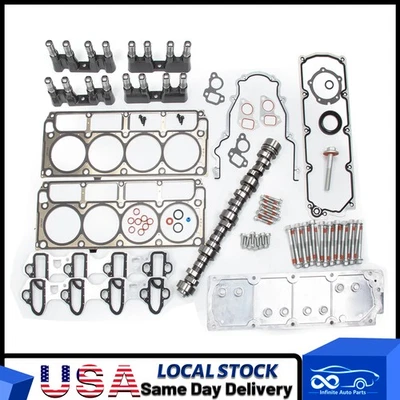 NON AFM CAMSHAFT HEAD GASKETS BOLTS LIFTERS KIT FITS 2007-2013 Chevy GMC 5.3L V8 Foto 1 de 4