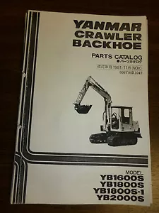 YANMAR YB1600S, YB1800S, YB1800S-1, YB2000S parts manual - Imagen 1 de 7