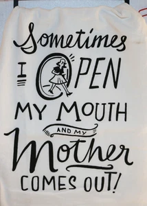 LOL Made You Smile, 28x28", Toalla de té, abro la boca, sale mi madre - Imagen 1 de 1