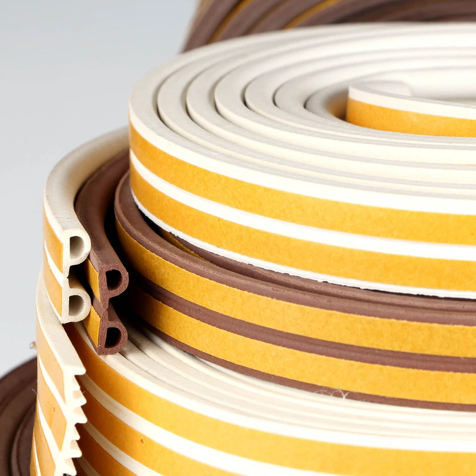 FENSTERDICHTUNG | TÜRDICHTUNG | SELBSTKLEBEND | PROFIL D E P | DICHTBAND FENSTER - Bild 1 von 4