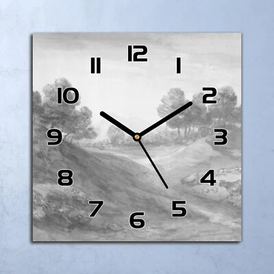 Horloge Murale En Verre moderne Campagne Vintage 30x30 - Photo 1/4