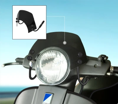 Juego de pantalla de carrera negro, Vespa GTS 125 200 250 300 2003-2022 Foto 1 de 4