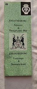 Vintage AA/RSA Johannesburg Reference & Through-route Map - November 1973 - Picture 1 of 3