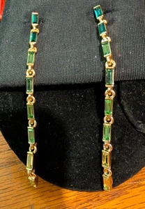Oscar De La Renta Long green earrings USA - Picture 1 of 3