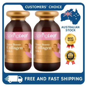 2 x Spring Leaf Inner Beauty Collagen 6 in 1 180 Capsules Skin Beauty - FREE AU - Picture 1 of 4