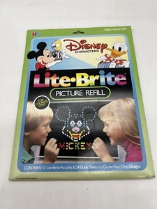 Vintage LITE BRITE DISNEY PICTURE REFILL Mickey Disney Characters Not Complete! - Picture 1 of 2